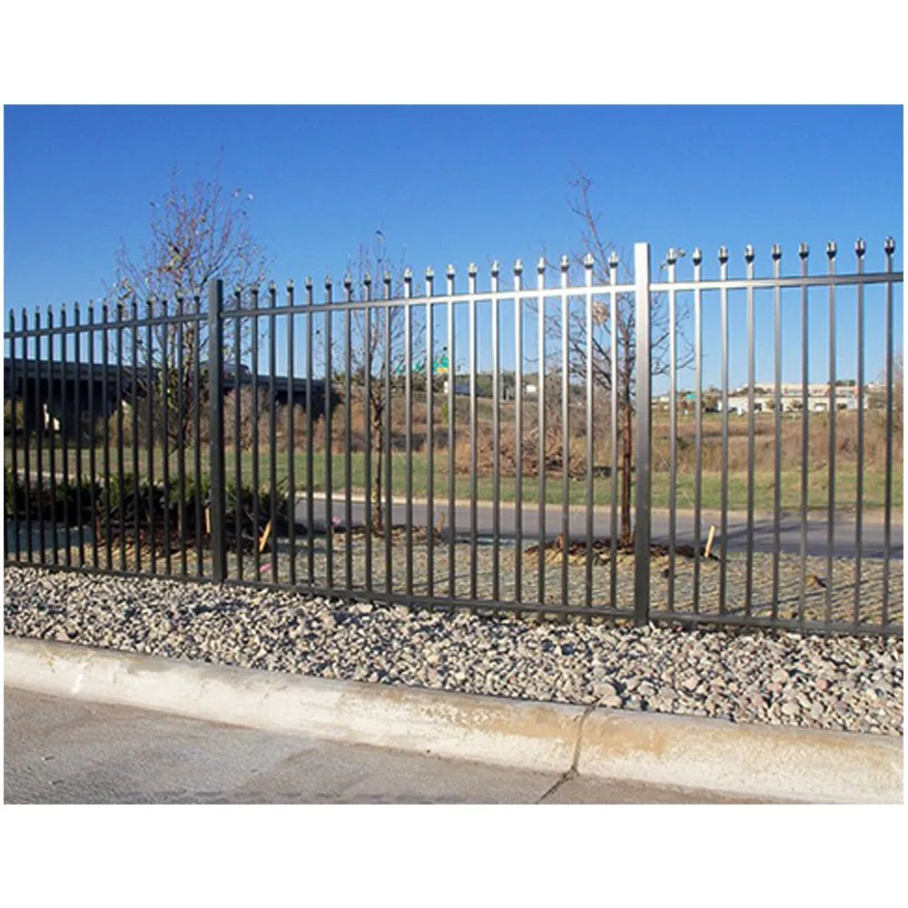 Factory Powder-Coated Steel Security Fencing with Lifetime Warranty