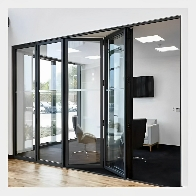 Customized House Sliding Patio Door Double Tempered Glass Aluminum Profile Exterior Noiseless Sliding Door