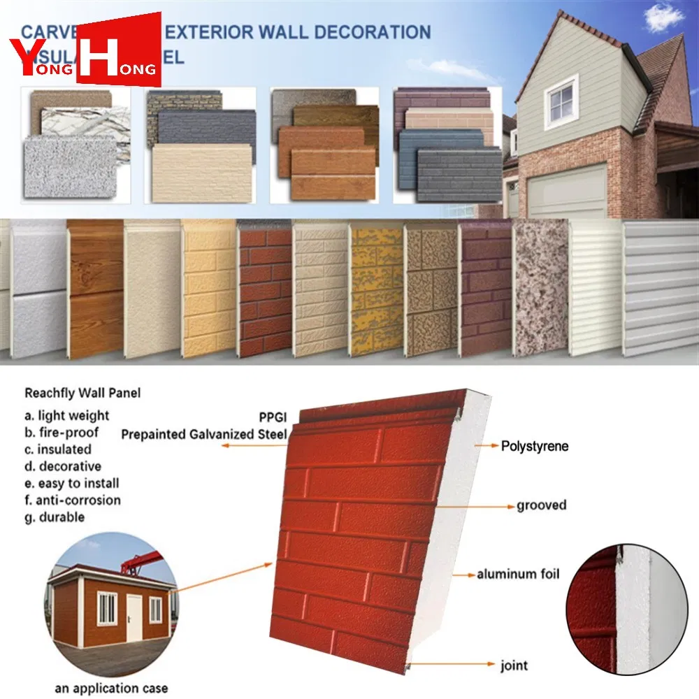PU Foam Decorative Metal Siding Panel Exterior Wall Insulation Board