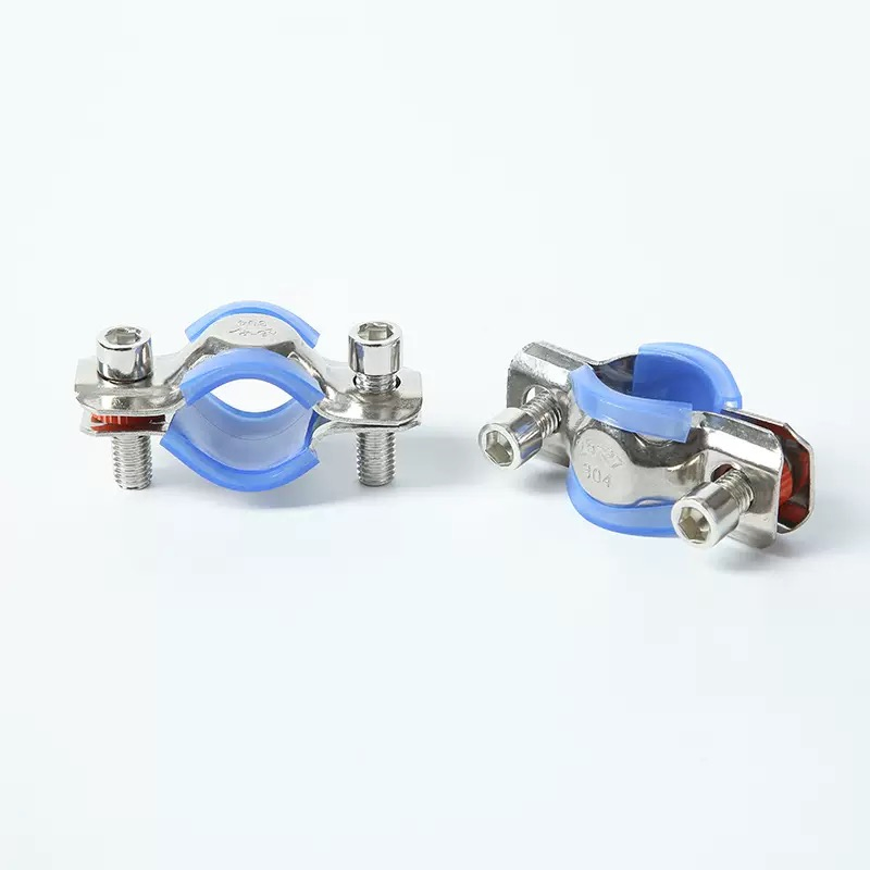 Rubber Lined Pipe Clips 304 Stainless Steel R Type Cable Clamps with Rubber, Loop Clamps, Pipe Clamps, Metal Wire Clamp Pipe Bracket Clamps P Clip