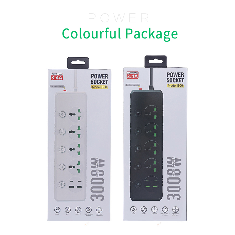 3000W 110V-250V Universal Power Strip Socket USB a+C Mobile Phone Charger