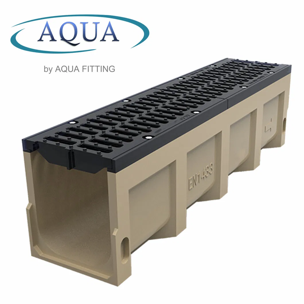 U-Shaped Channel Drainage Gully with Grate or Trench Covers