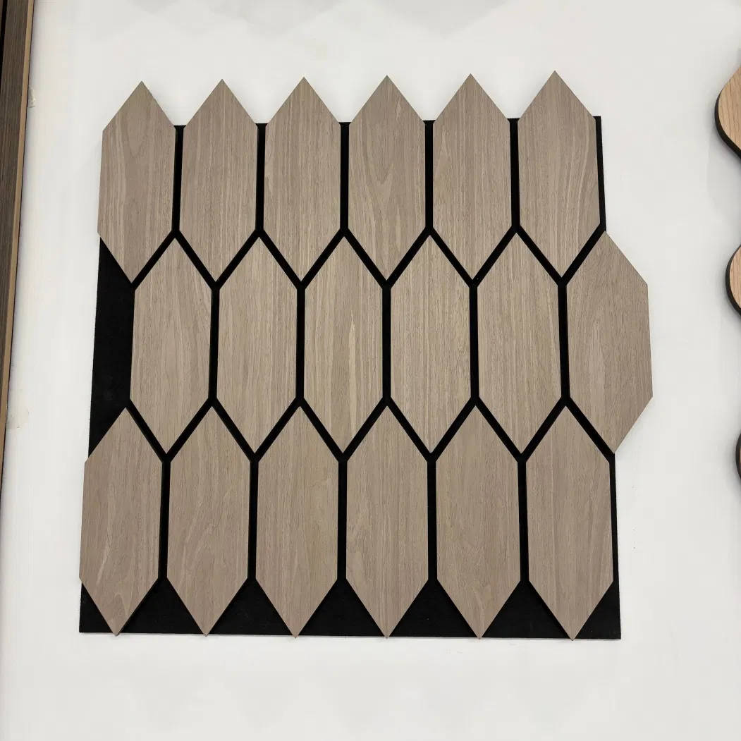 OEM Custom-Sized Professional Soundproofing Slatted Akupanel Board MDF Wood Texture Acoustic Wall Panel for Broadcast Studio and Conference Room