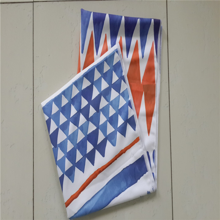 Free Sample RPET Sublimation Printing Microfiber Beach Towel Recycled Polyester Swimming Beach Towel