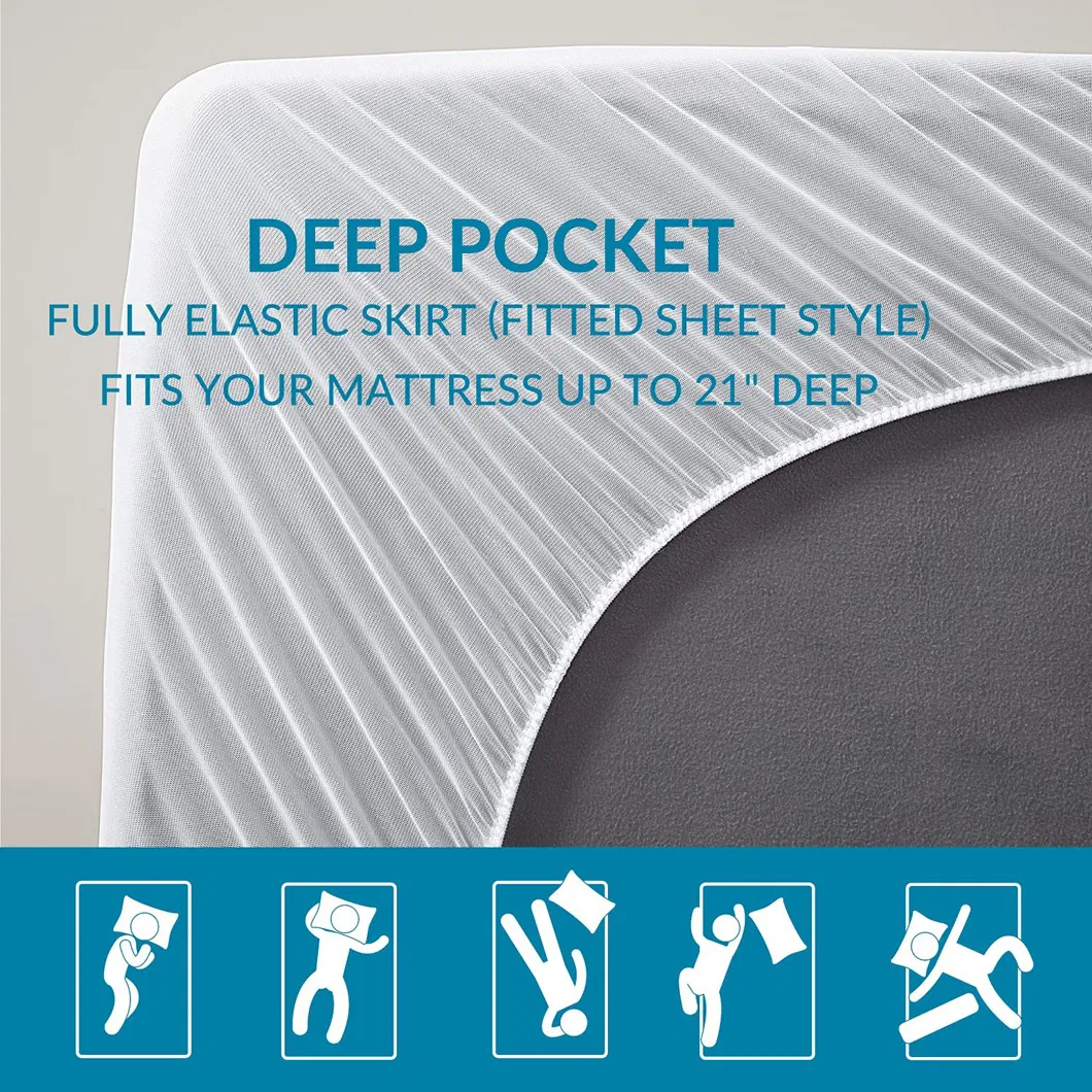 Factory Wholsale Queen Mattress Protector King Size Terry Towel Anti-Dustmite Waterproof Mattress Cover Protector