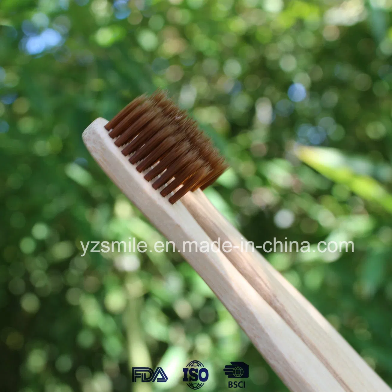 Laser Logo Hotel Disposable Bamboo Toothbrush