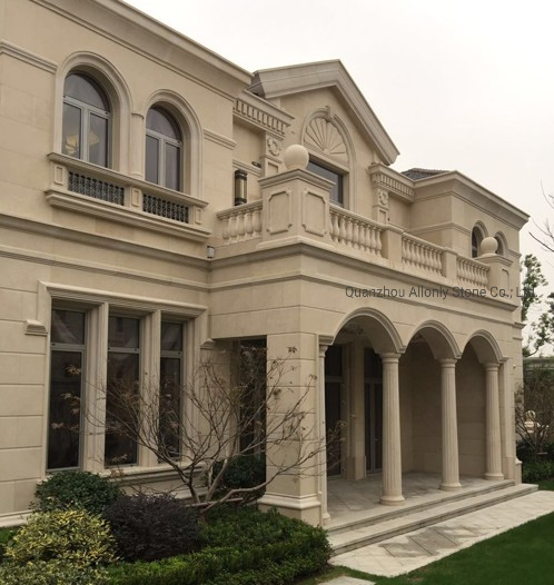 Exterior Wall Cladding Solutions Portuguese Limestone Stone Curtain Wall for Villa