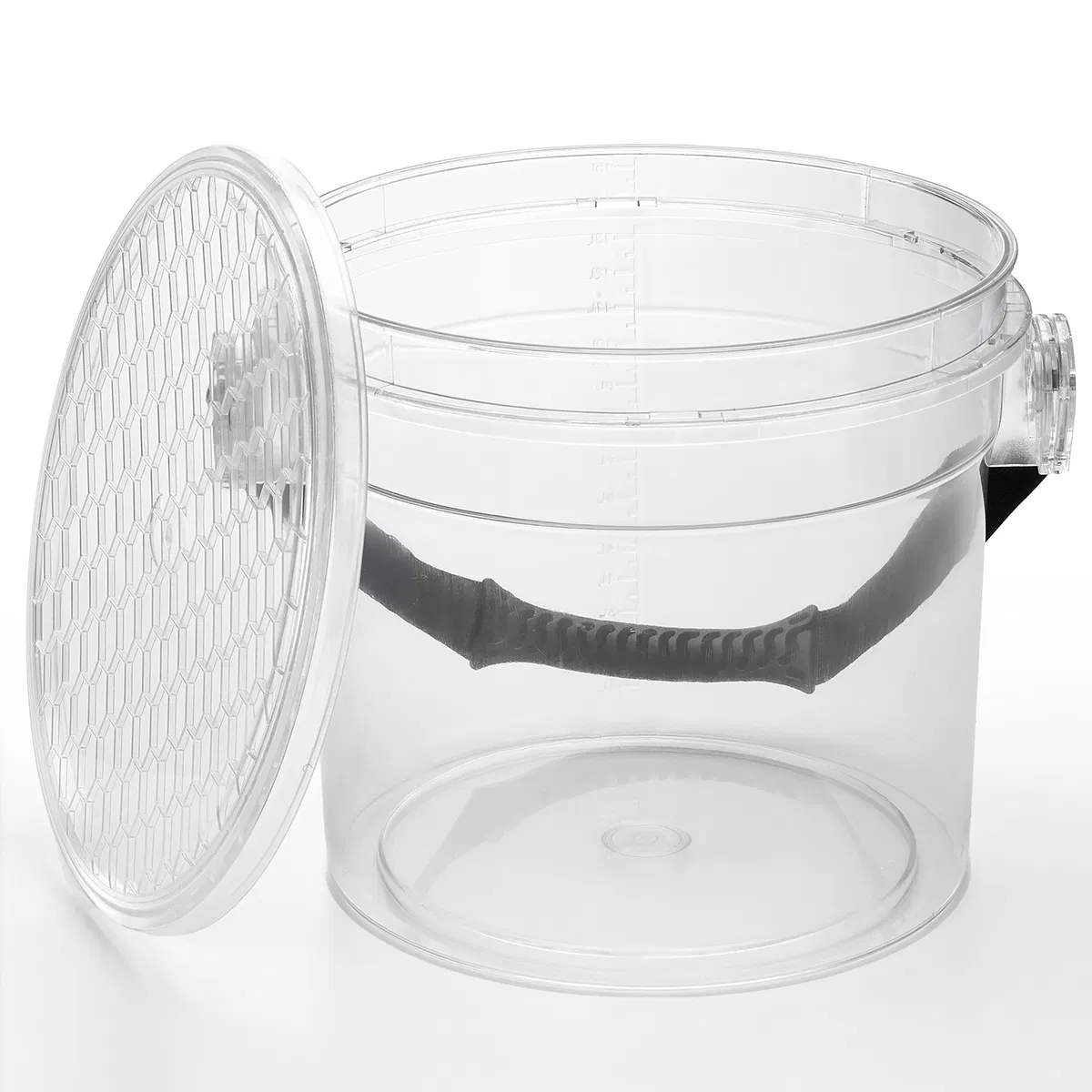 Factory Supply Custom Logo Portable Pet Car Washing Bucket Plastic Transparent Bucket with Lid for Car Detailing