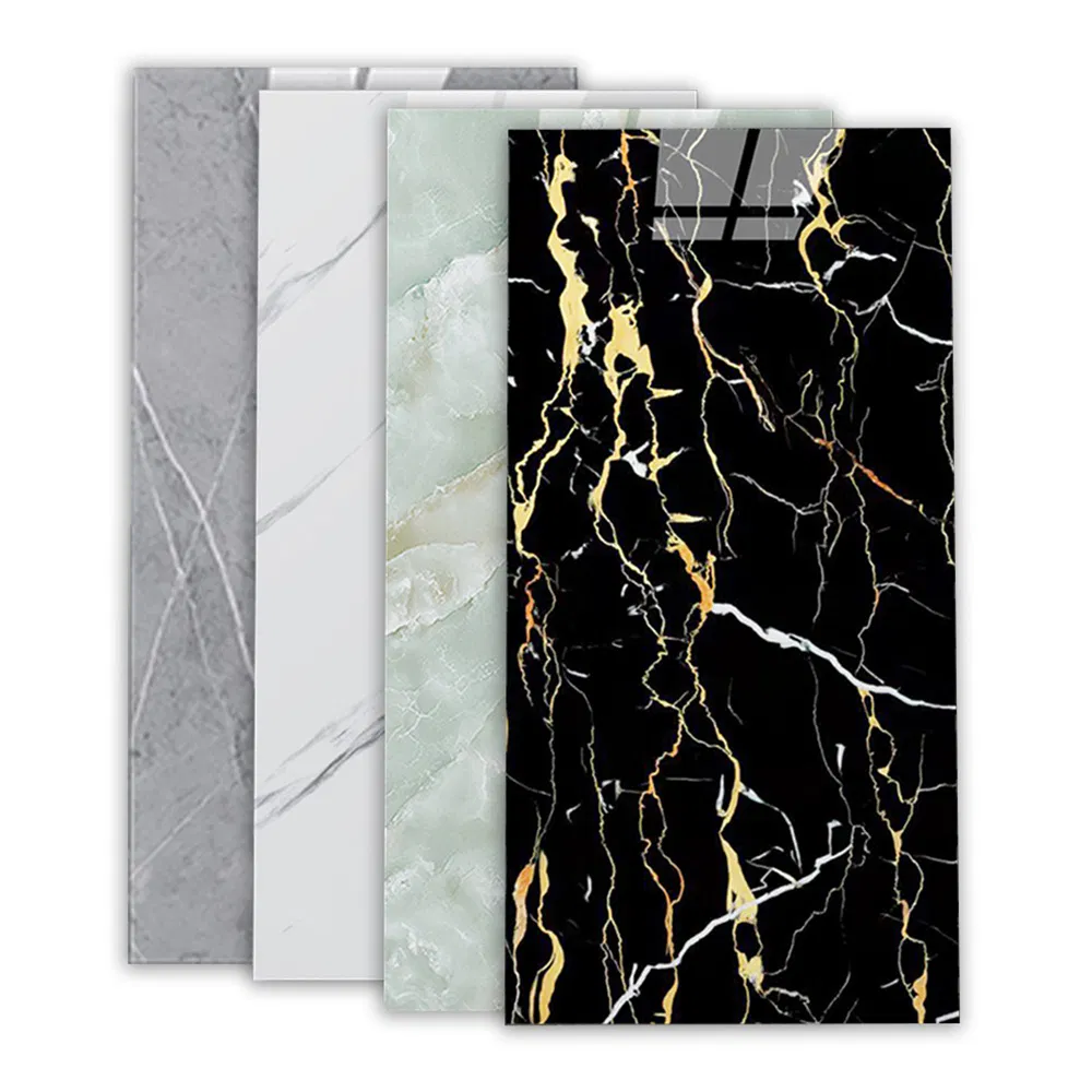 Pet Foam False Marble Tile 30cm 60cm Flexible Faux Stone Foam Wallpaper Vinyl Adhesive Backing
