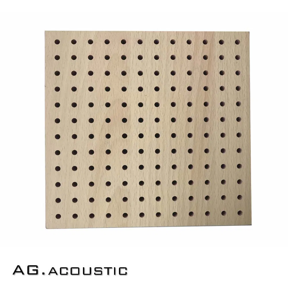 AG. Acoustic Eco Friendly Product Soundproofing Wood Veneer Perforated Ceiling Panel Price