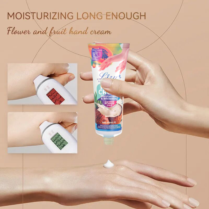 Best Selling Papaya Coconut Whitening Hand Cream Moisturizing Skin Care Smoothing Anti-Cracking Lotion