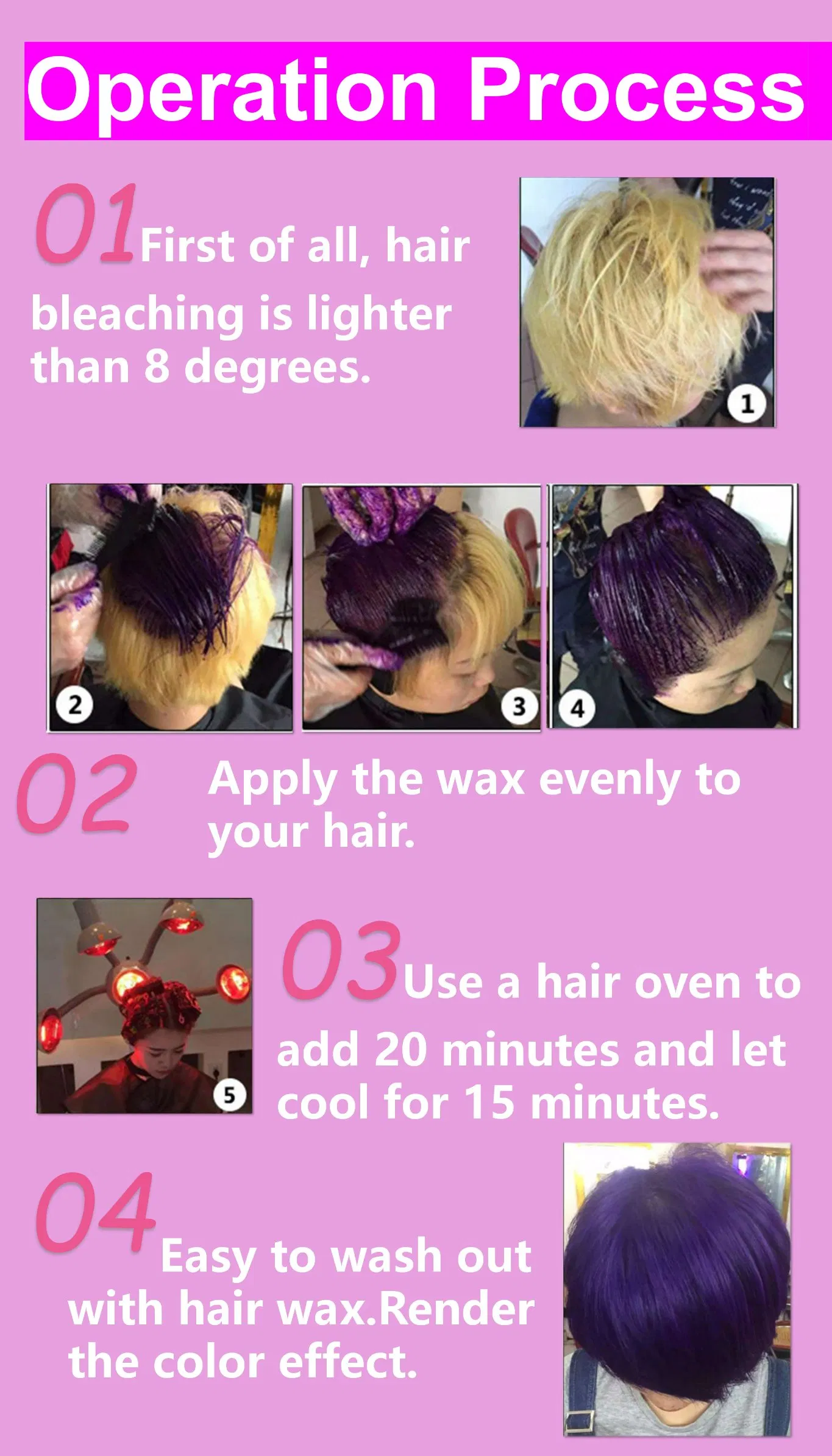 Customize 500ml Professional Semi Permanent Hair Color Manicure for Hair