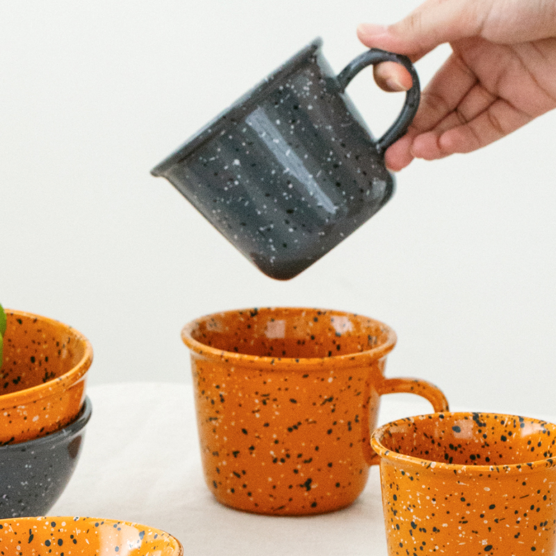 Керамическая кружка в стиле Ins с крапинками, 360 мл