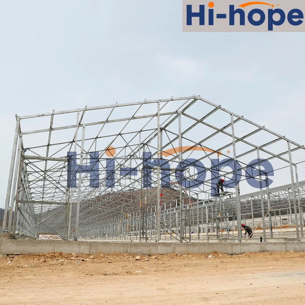 Prefabricated Steel Structure Galvanized Poultry House /Chicken Farm Building for Poultry Rearing