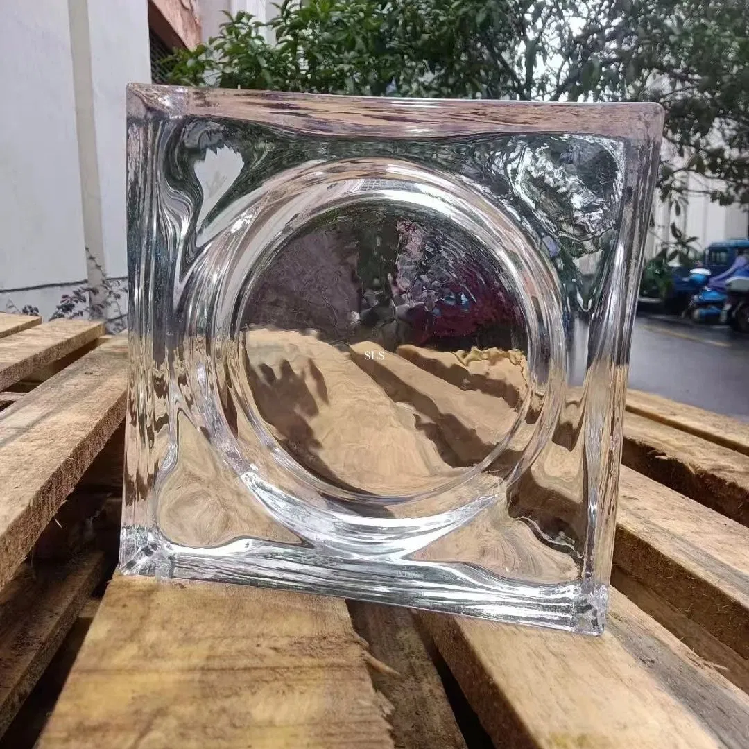Popular Transparent Decorative Popular 190*190*80mm Glass Block Crystal Glass Bricks Hollow Glass Blocks