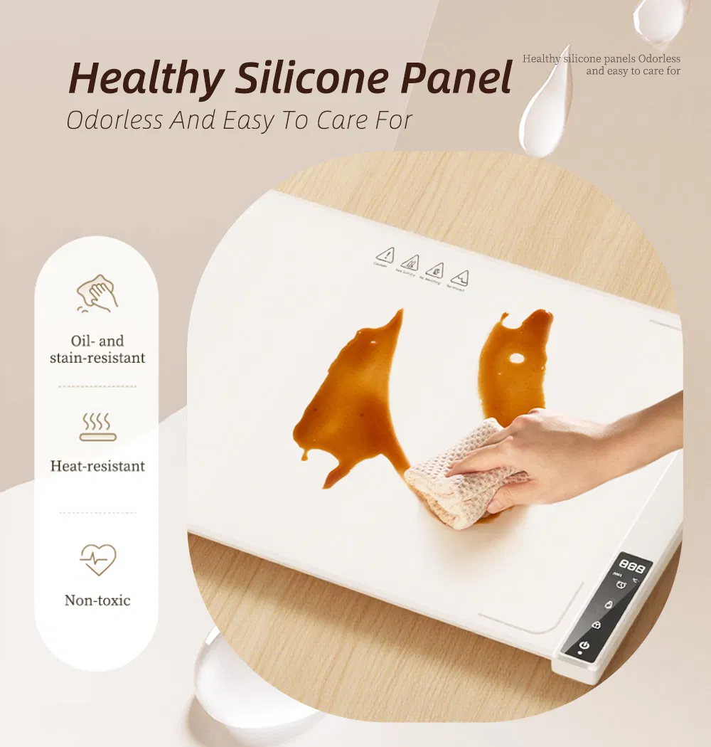 Foldable Food Warming Mat with Adjustable Temperature Control