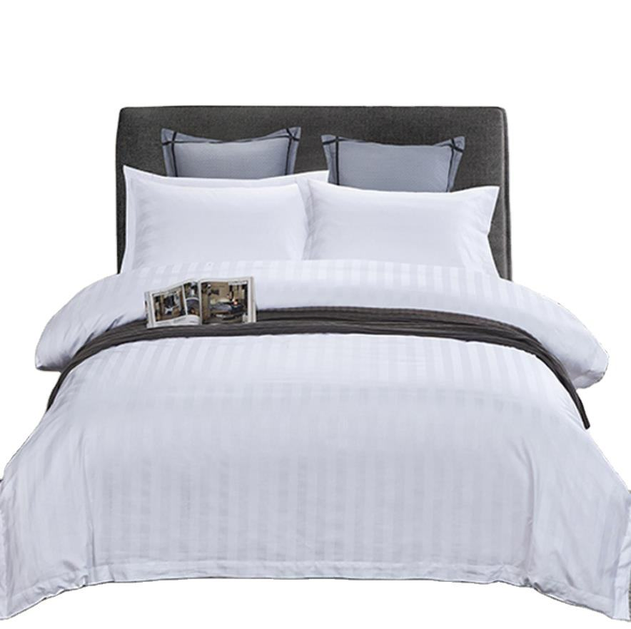 Комплект постельного белья из 100% хлопка с белой полосой