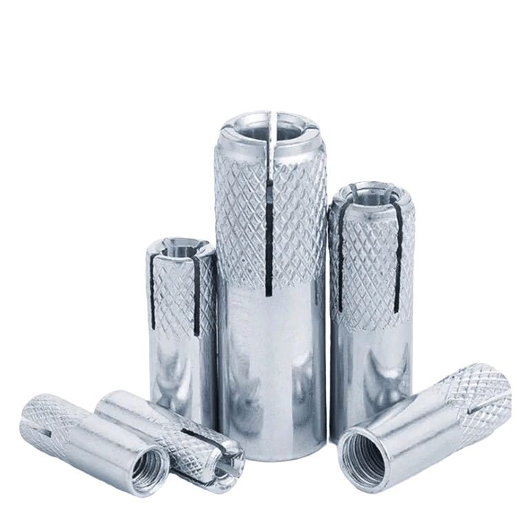 12X16 Stainless Steel 304 Sleeve Anchor Bolts Flange Knurled Lipped Drop in Anchor