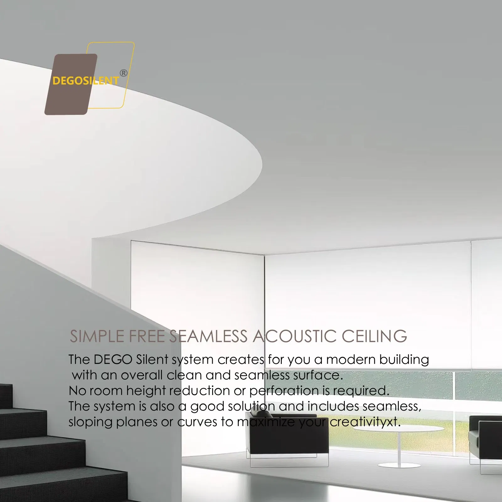 Seamless Acoustic Ceilings and Wall Seamless Sound Absorbing Acoustic Plaster System