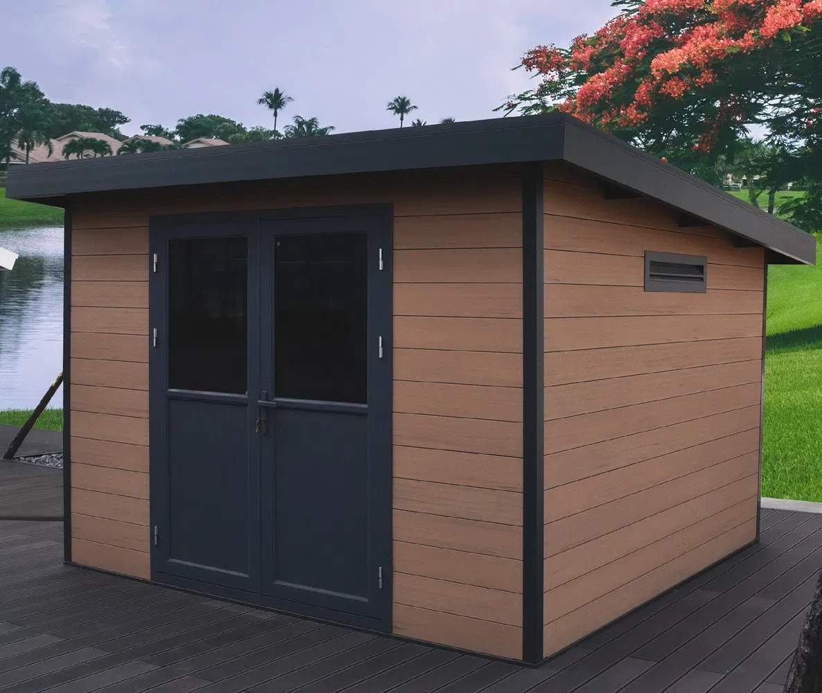 Wholesale 6FT Gable Garden Storage Shed Tool Shed Expandable HDPE Rot Proof Double Door Garden Storage