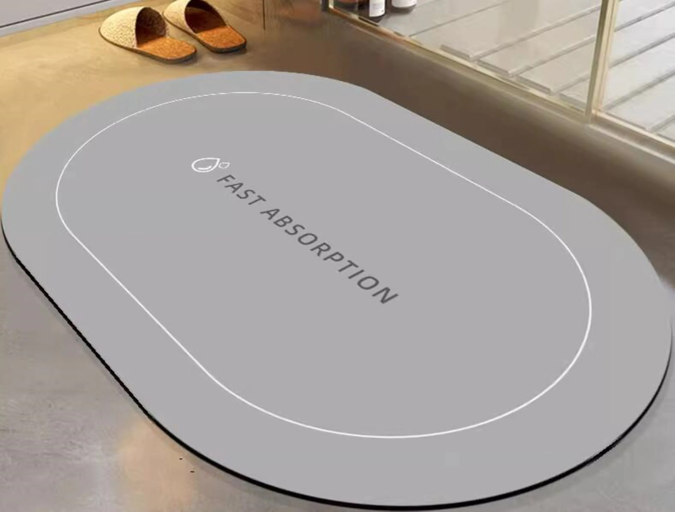 Non-Slip Modern Kitchen Bathroom Mat Diatom Mud Mat