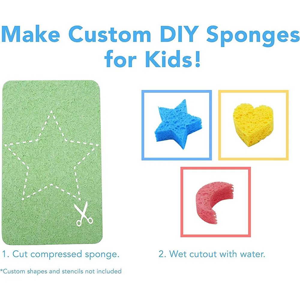 Kitchen Sponge Natural Sponges for Dishes Compressed Wood Pulp Sponges