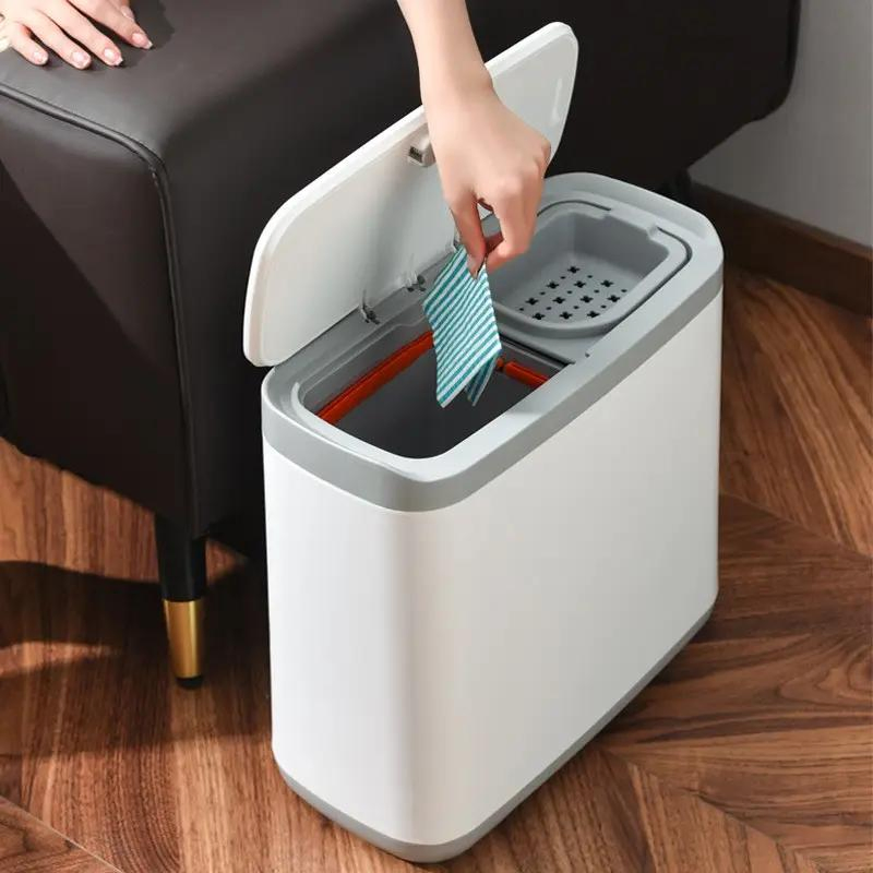 off The Ground Dry and Wet Waste Separation Trash Can