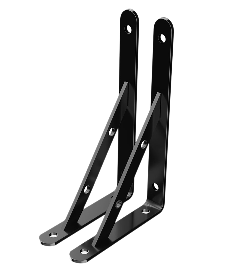 Painting Black Color Galvanized Wall Mounting Steel Metal Bracket Hardware