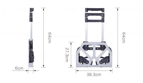 Heavy Duty Folding Platform Cart with Non-Slip Handle