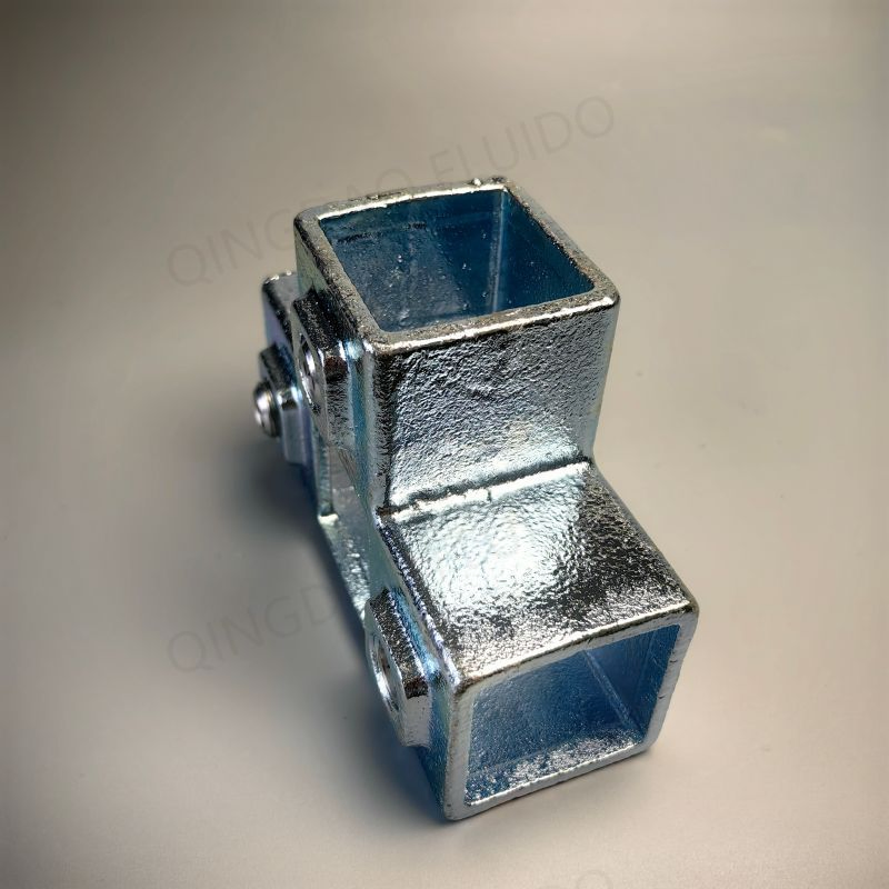 Galvanized Square Pipe Connector 40mm Clamp