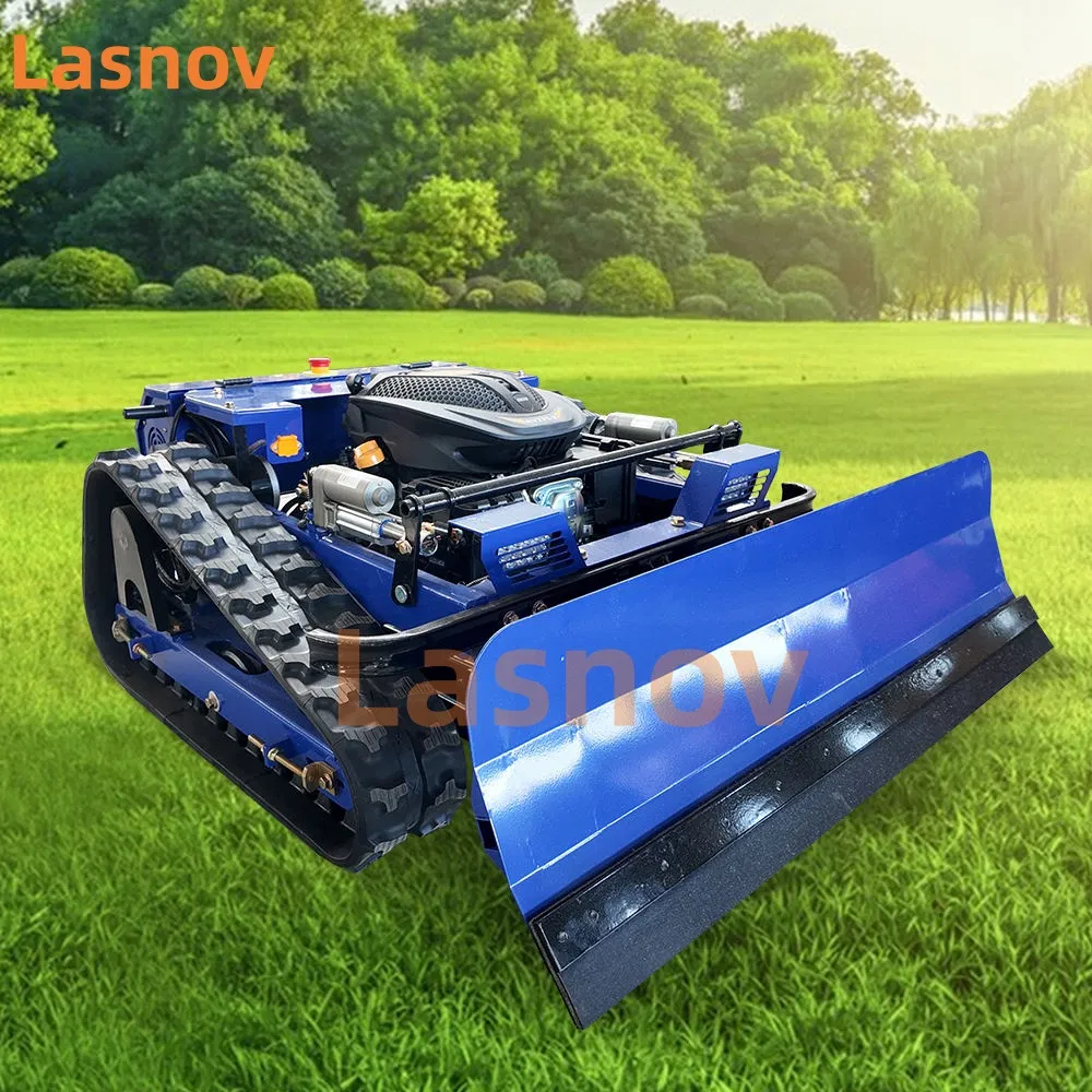 80cm Self-Propelled Gasoline Crawler Lawn Mower with Remote Control