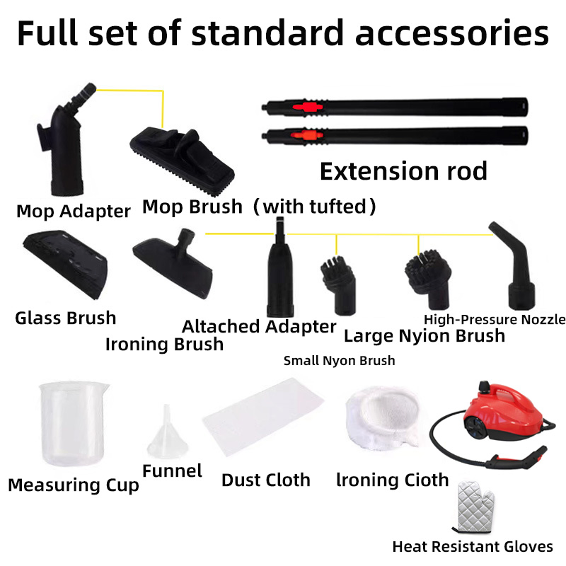Multi-Purpose Professional High-Temperature & High-Pressure Steam Cleaner for Home & Commercial Use