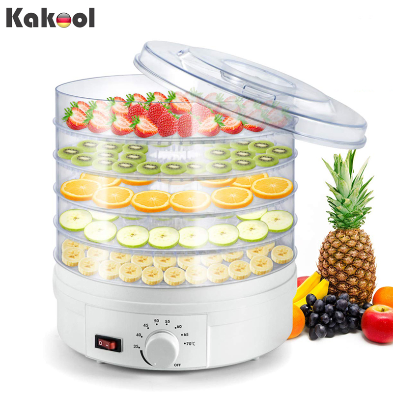 5 Stackable Trays Portable Electric Fruit Food Dehydrator Meat Beef Jerky Maker Fruits and Vegetable Dryer