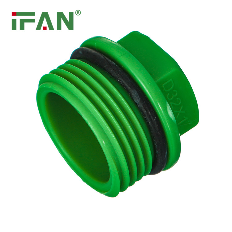 Ifan PPR Pipes and Fittings Connection Green Color 1/2" PPR Plug PPR Fittings