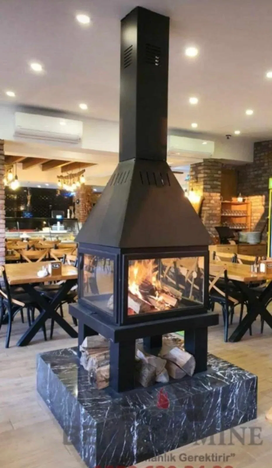 Vintage Cast Iron Wood Burning Stove for Indoor Heating