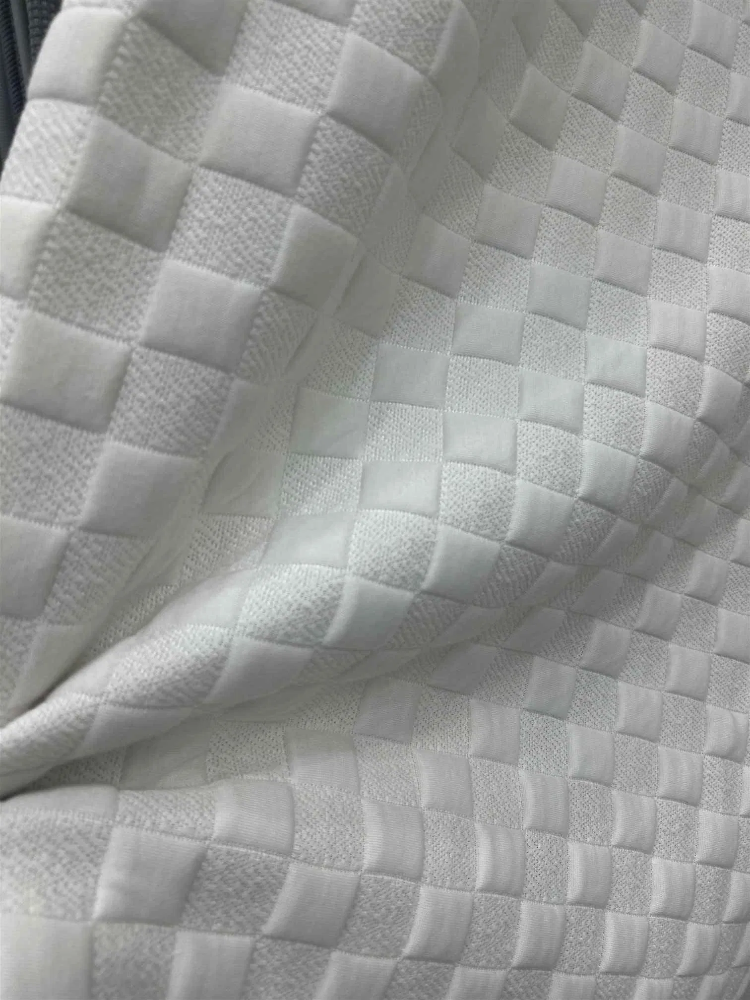 White Mattress Jacquard Ticking Knitted Fabric 180-450gsm