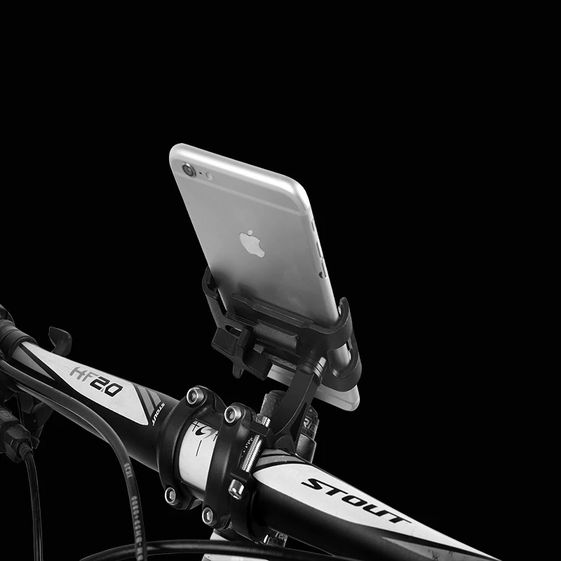 Custom Logo Metal Motorcycle Bike Phone Holder Aluminum Alloy Anti-Slip Bracket GPS Clip Universal Bicycle Phone Stand for All Smartphones