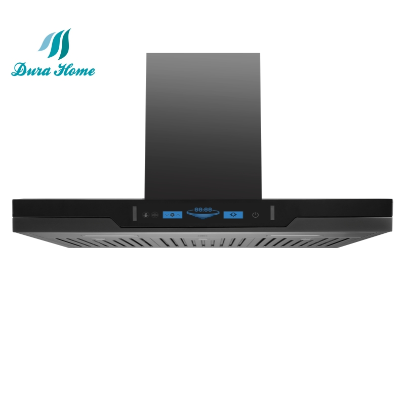 Cooker Hood Black Island Range Hood Stainless Steel Kitchen Hood Vent with 110V Power