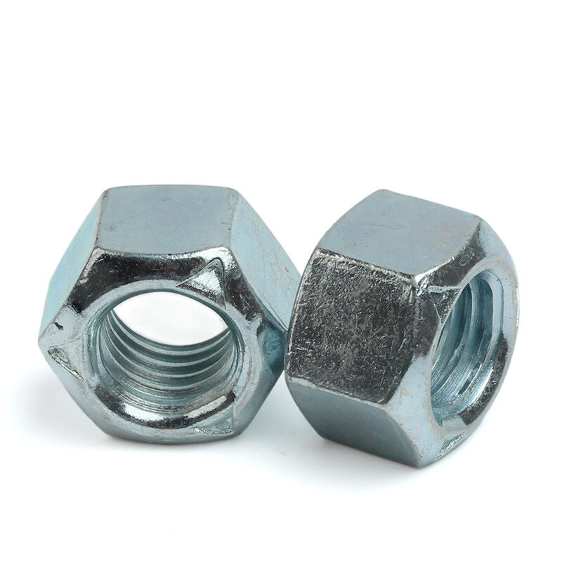 Premium Hex Lock Nuts M10 M12 M14, Zinc Coated Steel