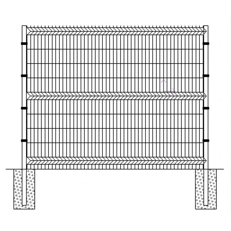 Boundary Wall 3D Bended Galvanized Iron V Wire Mesh Welded Fence PVC Coated Welded Wire Mesh Fence 3D Curved Fencing for Home/Garden/Security Fencing