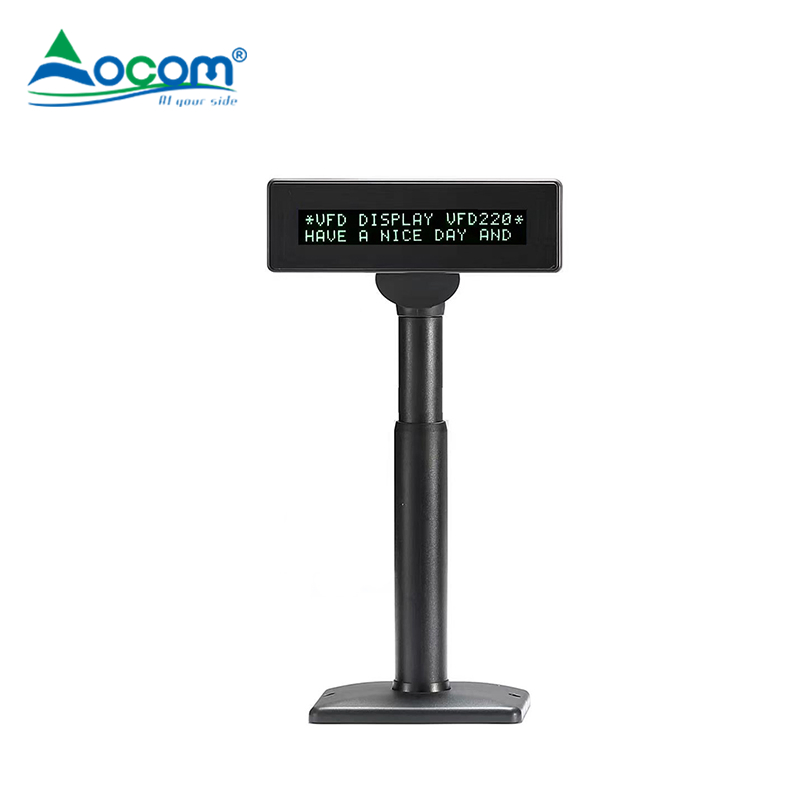 VFD220C OCOM 20X2 Characters with 7mm Height Characters Double Line VFD Customer Display for POS System