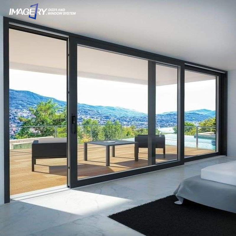 Modern Design Soundproof Full Sealed Aluminum Sliding Glass Door Aluminium Door