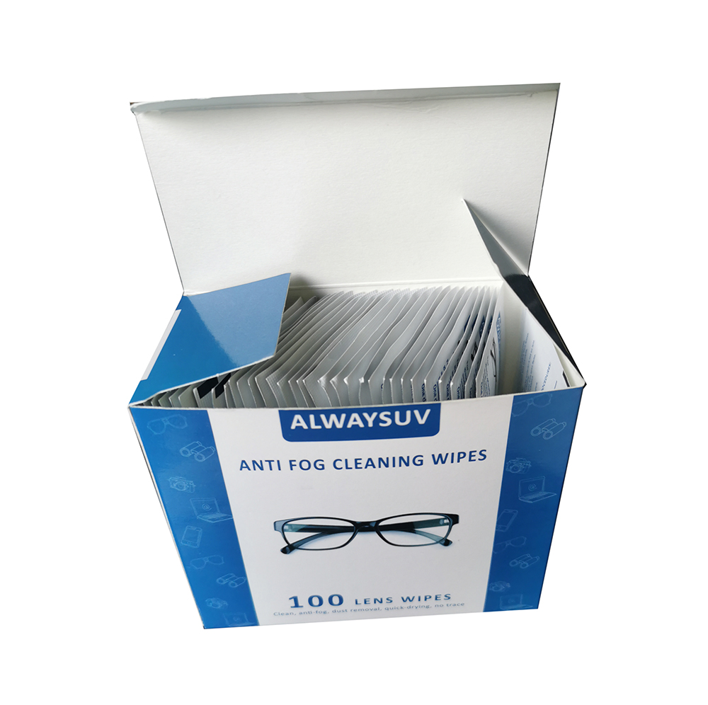 Individual Pack Anti-Fog Glass Wet Tissue Lens Cleaning Wipes