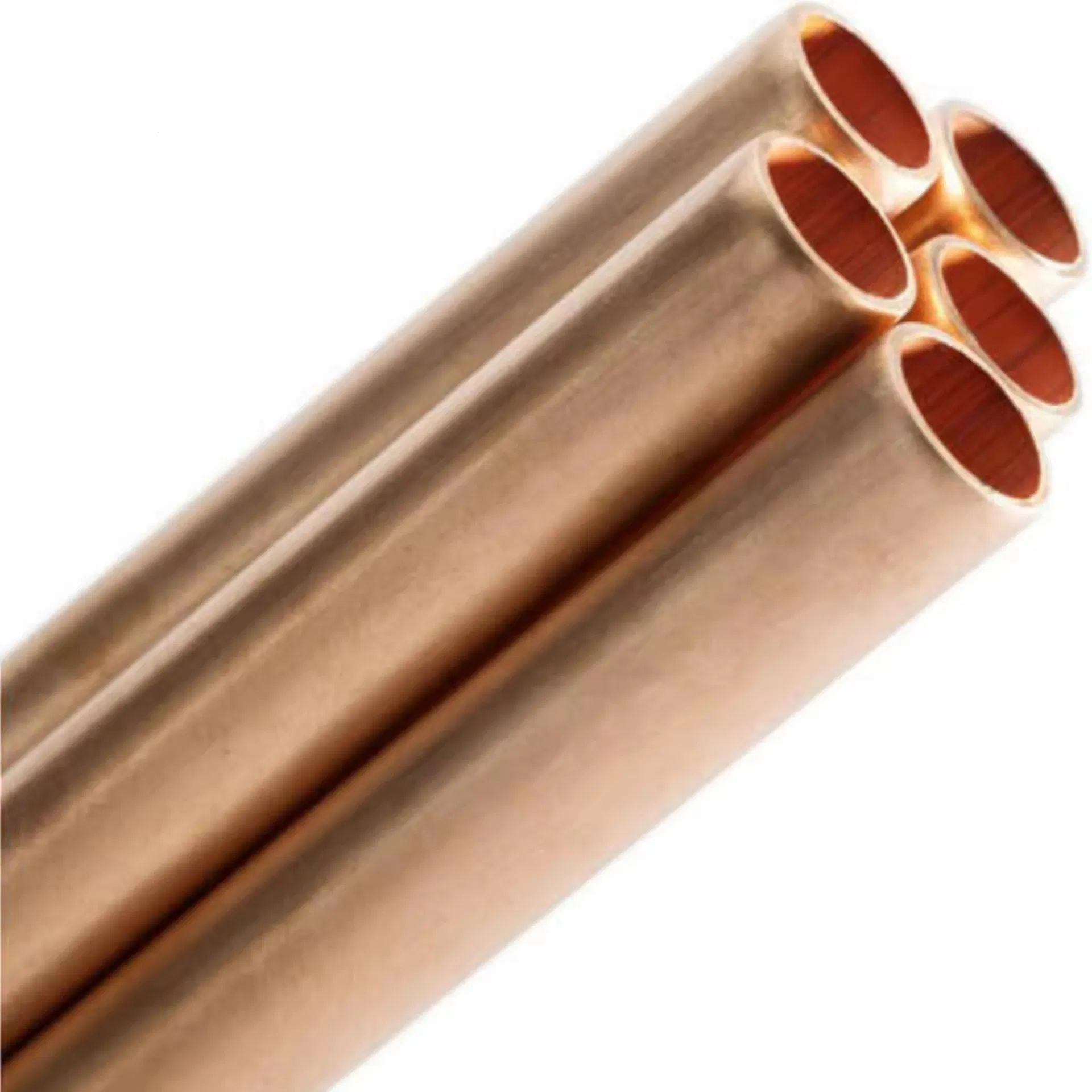 C10100/C10200/C10300 Manufacturers Red Pure Copper Pipe Professional 1/4'' 3/8'' 1/2'' 5/16'' AC Copper Tubes-Pure Copper Pipe for Air Conditioners