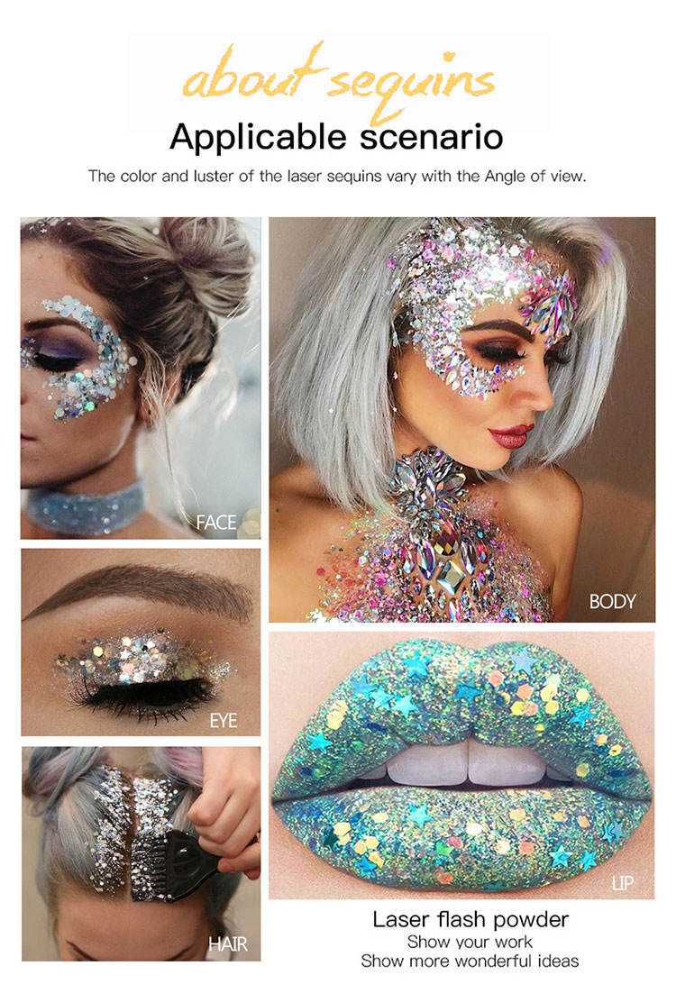 Seline Girl 9 Color Fine Pigment Makeup Highlighter Eye Glitter