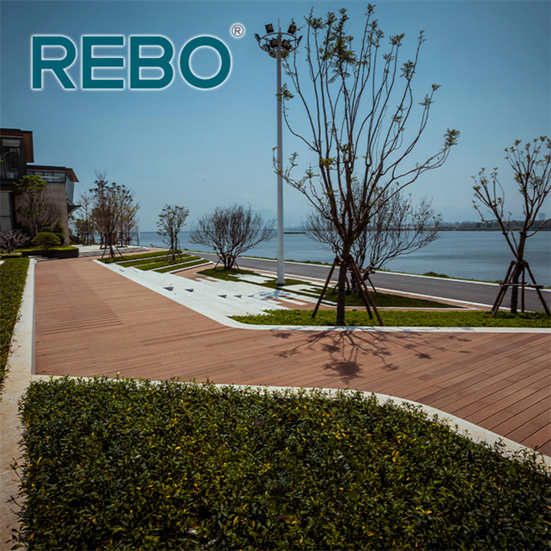 Outdoor Swimming Pool Patio Bamboo Composite Decking Floor