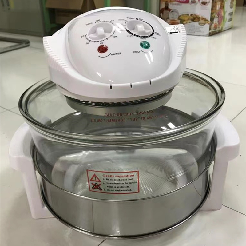 12L Dial Control 4 in 1 Air Fryer Infrared Halogen Stainless Steel Extender Ring Convection Oven