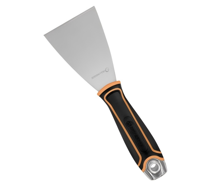 Rollingdog 3'' Putty Knife Flexible Stainless Steel Ergonomic Rubber Handle & Hammer Cap