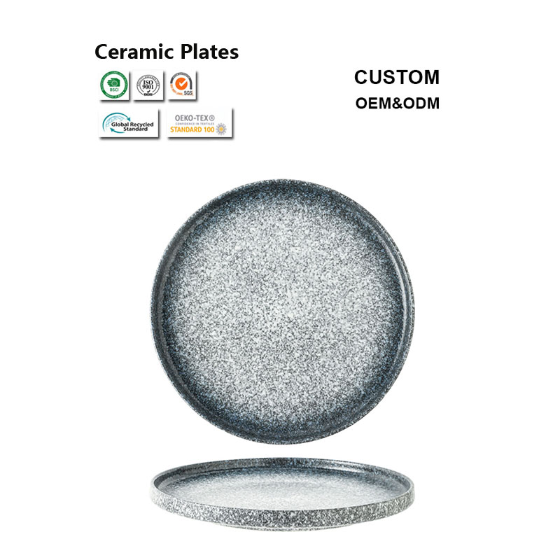 Nordic Modern Ceramic Plates Hotel Banquet Flat Plates for Pasta
