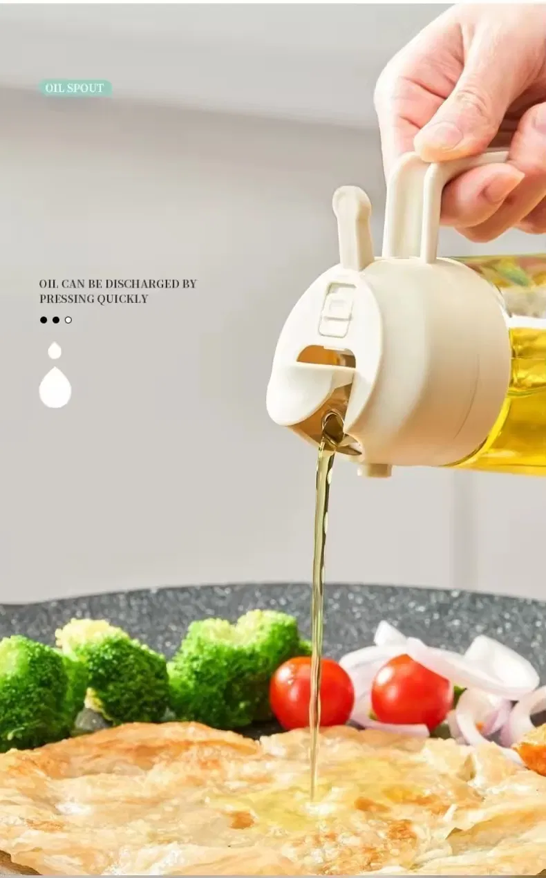 Spray 2-in-1oil Dispenser Glass Bottle for Kitchen 16oz Oil Spray Bottle Olive Oil for Cook Kitchen Accessories for BBQ W24-234